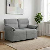 vidaXL Bank 100% polyester metalen frame MDF, Multiplex
