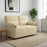 vidaXL Bank 100% polyester metalen frame MDF, Multiplex