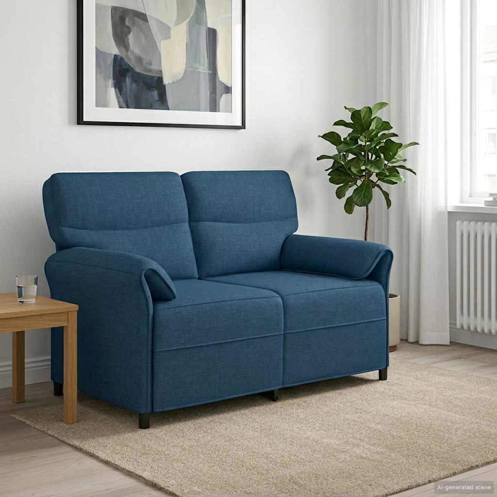 vidaXL Bank 100% polyester metalen frame MDF, Multiplex