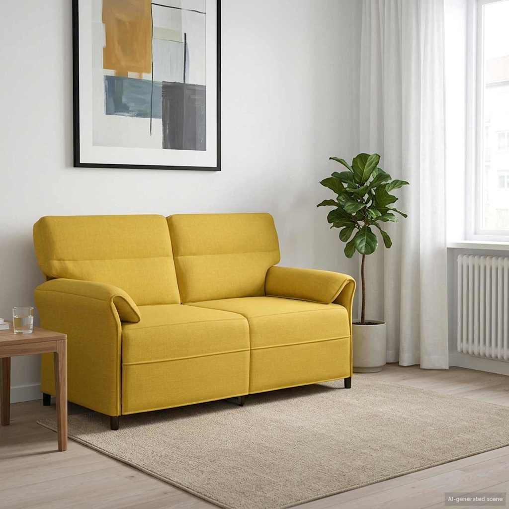 vidaXL Bank 100% polyester metalen frame MDF, Multiplex