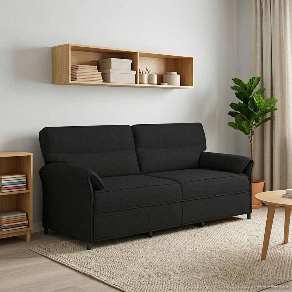 vidaXL Bank 100% polyester metalen frame MDF, Multiplex