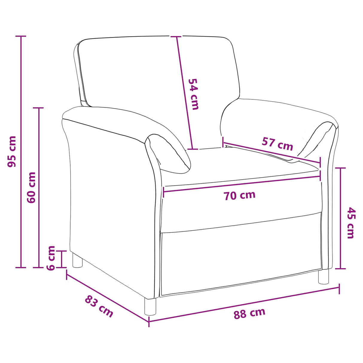 vidaXL 1-Zits Bank Lichtgrijs 88 x 83 x 95 cm Fluweel