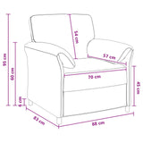 vidaXL 1-Zits Bank Lichtgrijs 88 x 83 x 95 cm Fluweel