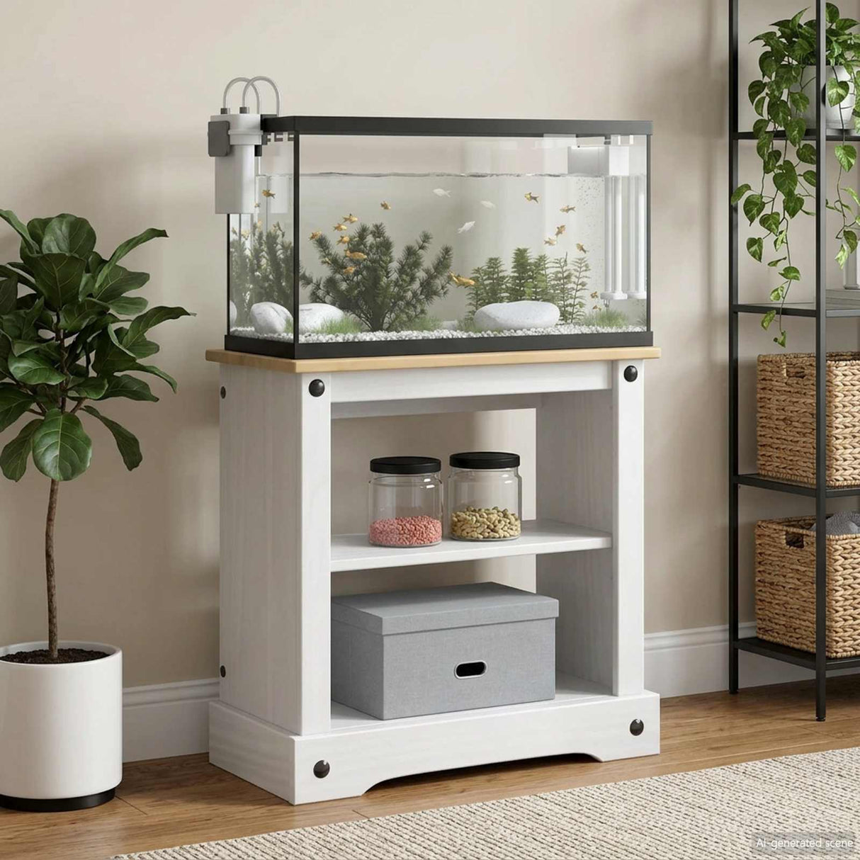 vidaXL Aquarium Stand CORONA Bruin 60,5 x 30 x 60 cm 150 kg