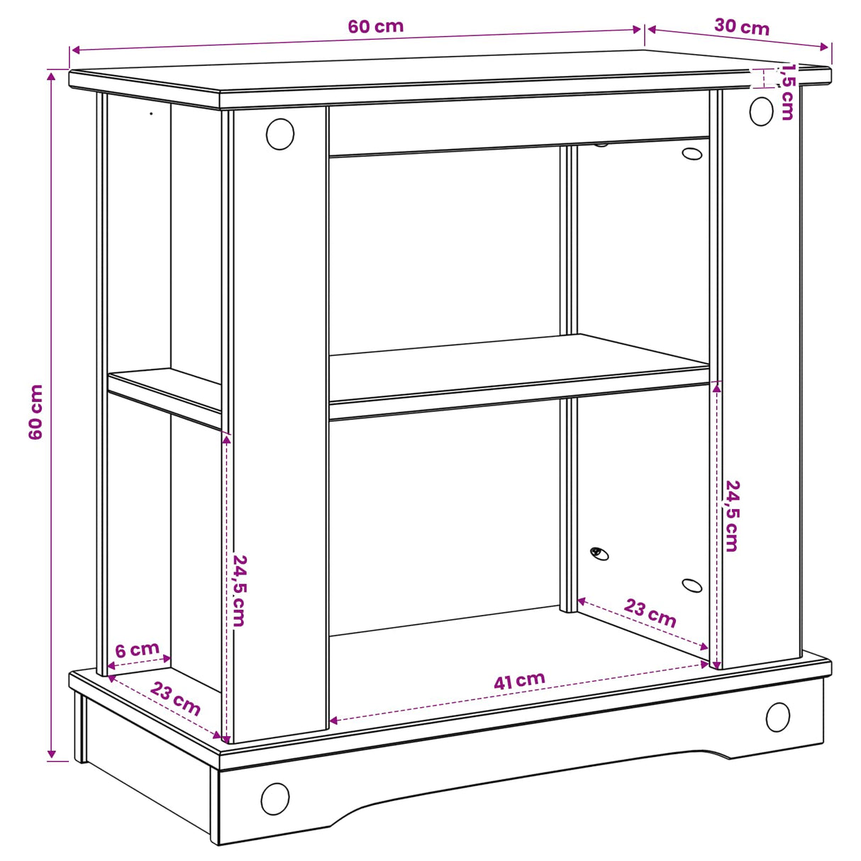 vidaXL Aquarium Stand CORONA Bruin 60 x 30 x 60 cm 150 kg