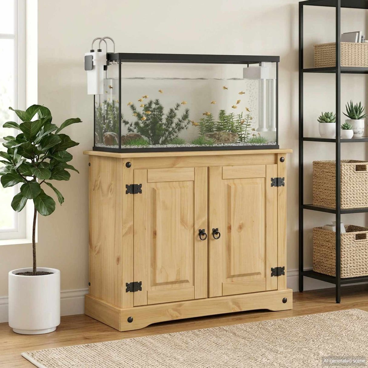 vidaXL Aquarium Stand CORONA Bruin 81,5 x 37 x 73 cm 250 kg