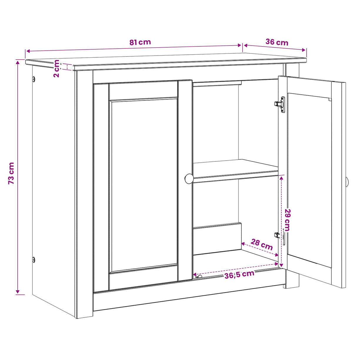 vidaXL Aquarium Stand PANAMA Brown 81 x 36 x 73 cm 250 kg