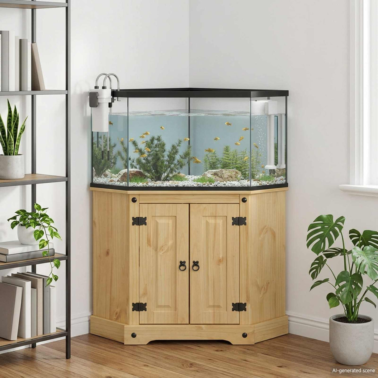 vidaXL Aquarium Stand CORONA Bruin 70 x 70 x 73 cm 300 kg