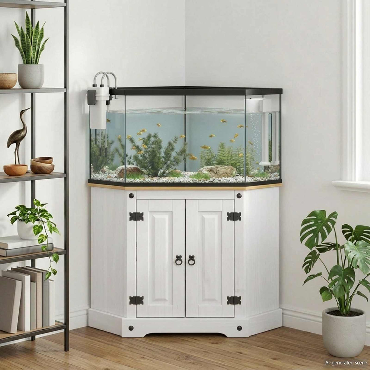 vidaXL Aquarium Stand CORONA Bruin 70 x 70 x 73 cm 300 kg