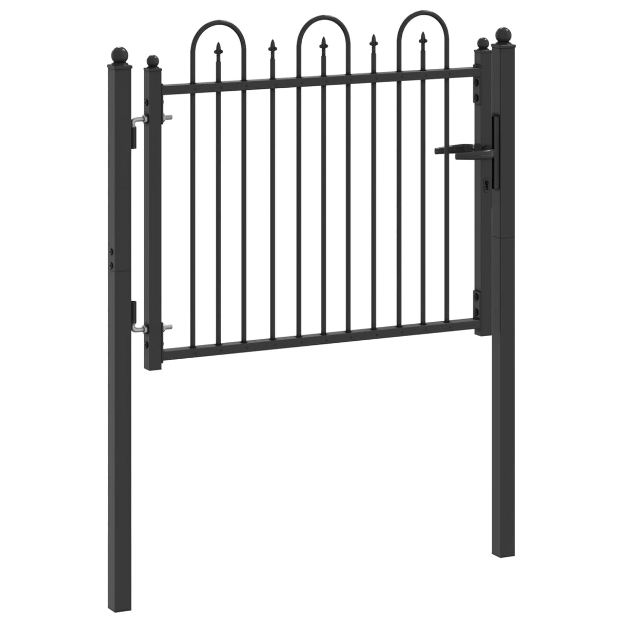 vidaXL Hekpoort HORST 100 x 75 cm Metaal Zwart Vergrendelbaar