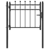vidaXL Gate HORST 100 x 75 cm Metal Black Lockable