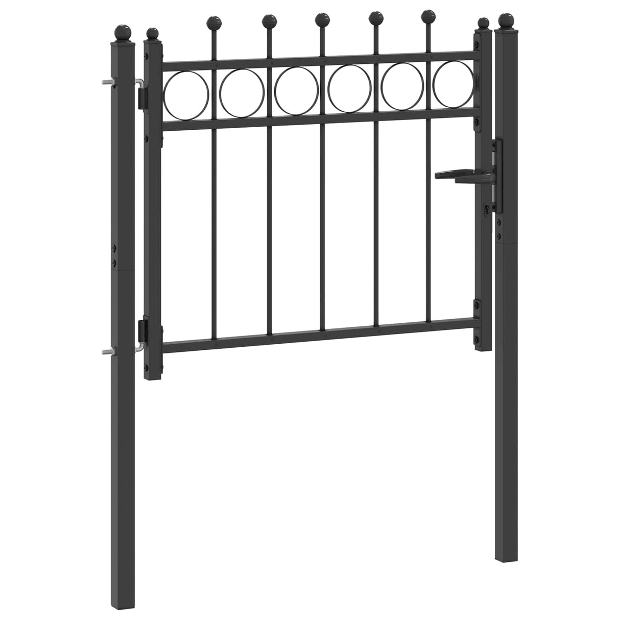 vidaXL Gate HORST 100 x 75 cm Metal Black Lockable