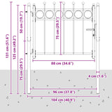 vidaXL Gate HORST 100 x 75 cm Metal Black Lockable