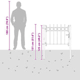 vidaXL Gate HORST 100 x 75 cm Metal Black Lockable