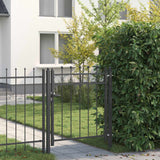 vidaXL Gate HORST 100 x 75 cm Metal Black Lockable