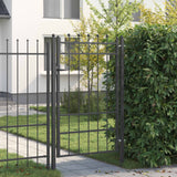 vidaXL Gate HORST 100 x 75 cm Metal Black Lockable
