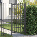 vidaXL Gate HORST 100 x 75 cm Metal Black Lockable