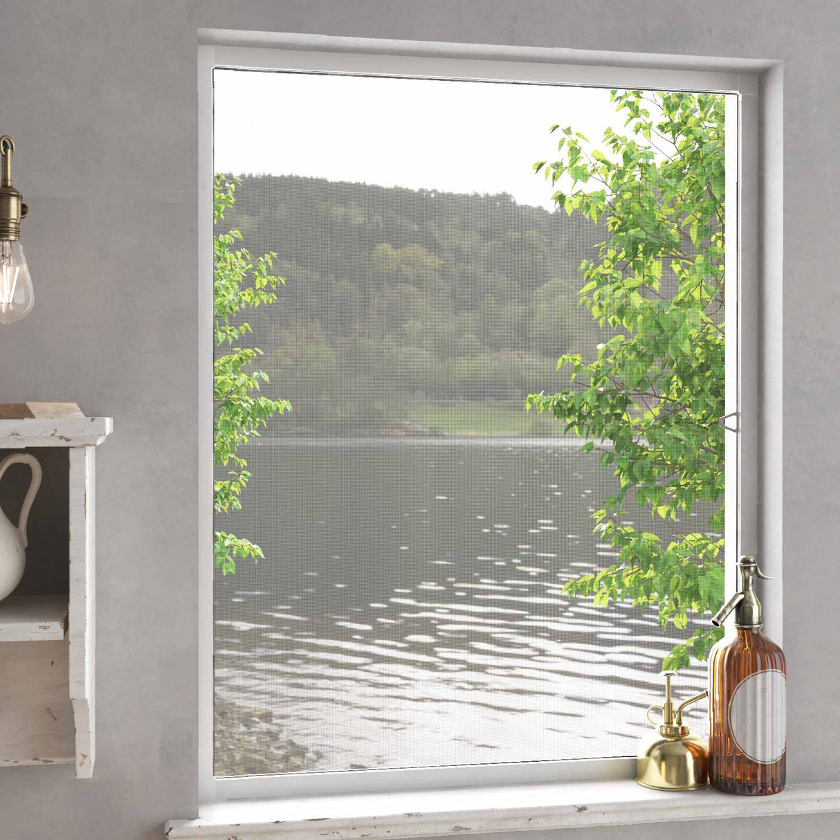 vidaXL Window Screen 80x100 cm white