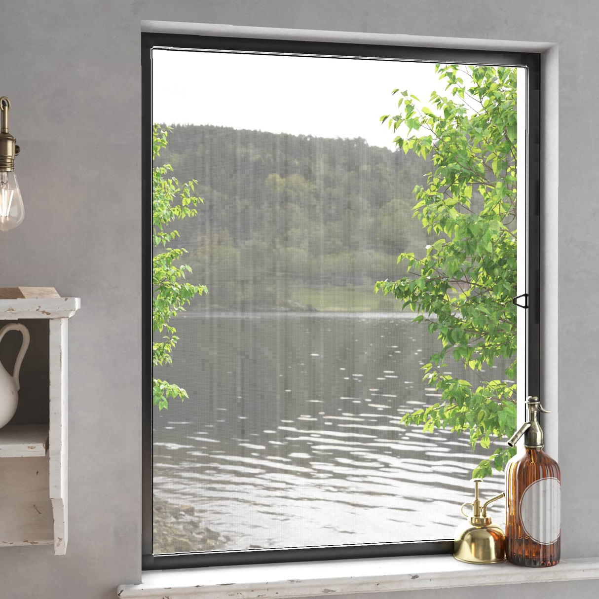 vidaXL Window Screen 80x100 cm white