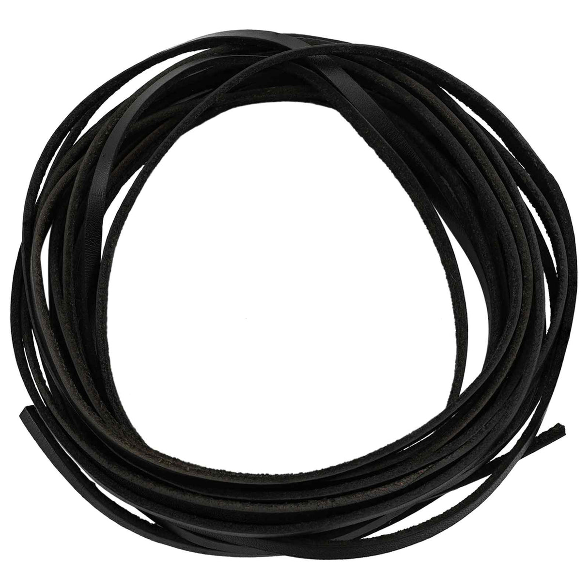 vidaXL Leren riem Zwart 200 x 0,3 cm Leer