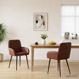 vidaXL Dining Chairs 4 pcs Faux Leather Black 57 x 50 x 85 cm