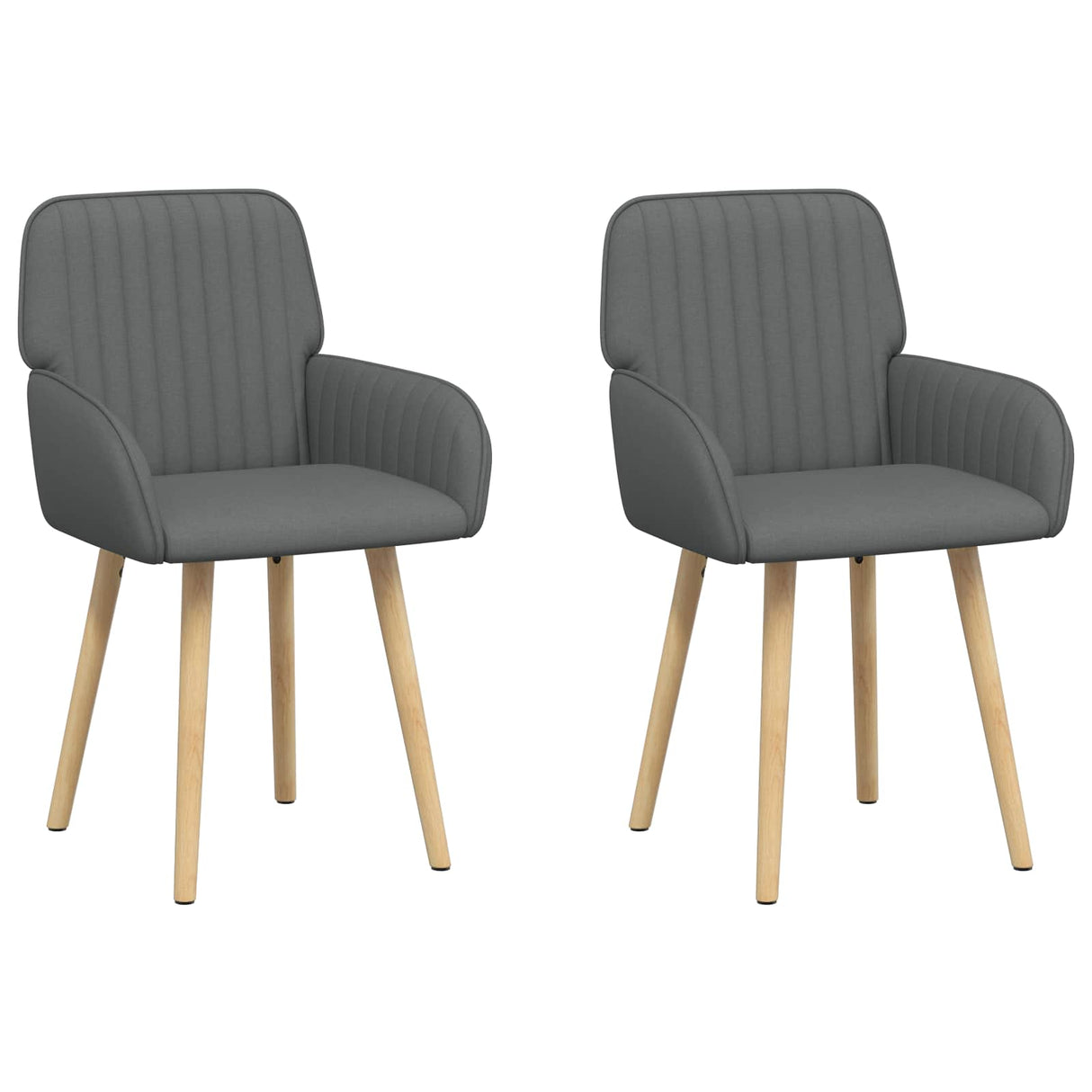 vidaXL Eetstoelen 4 pcs Stof Lichtgrijs 56,5 x 50 x 87,5 cm