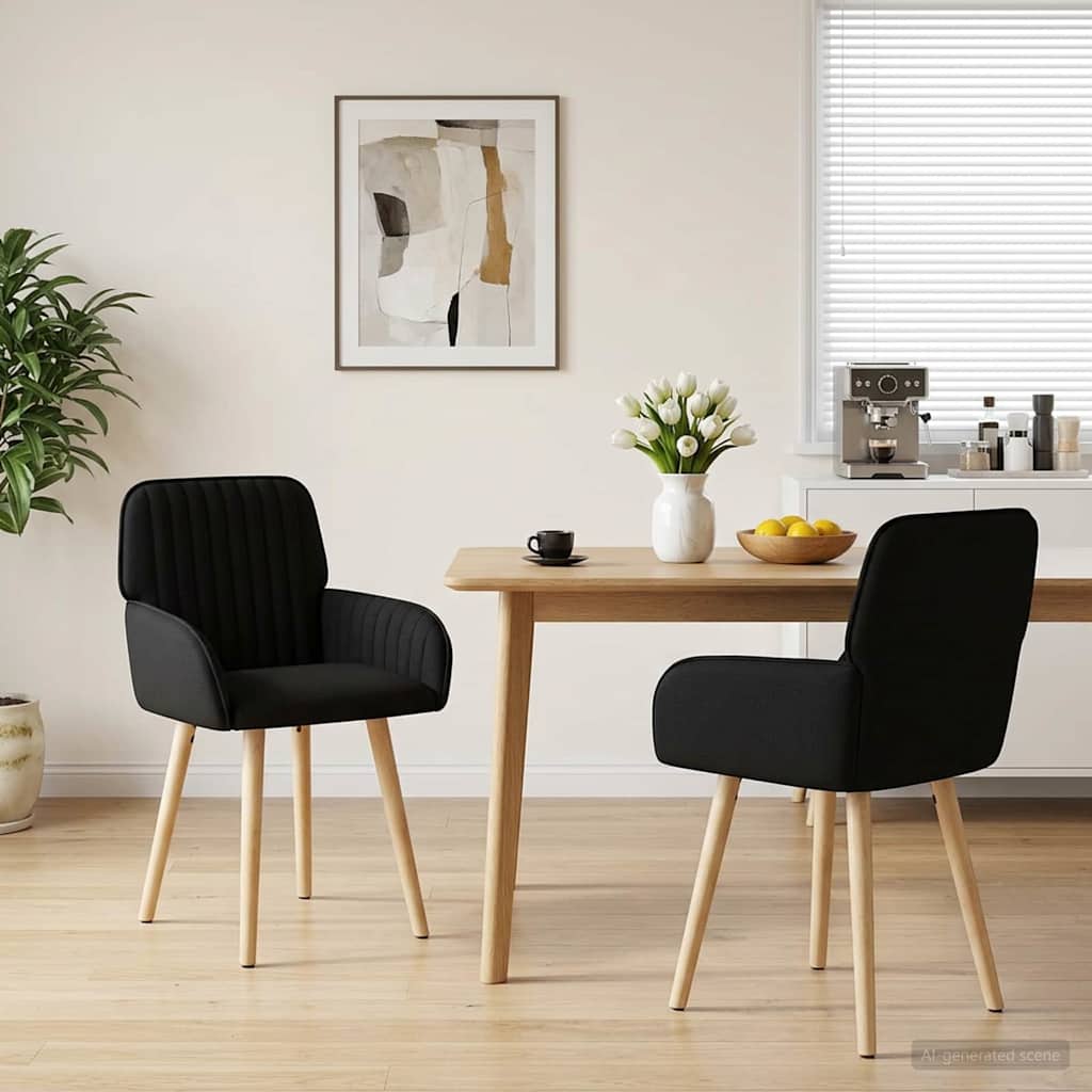 vidaXL Eetstoelen 4 pcs Stof Lichtgrijs 56,5 x 50 x 87,5 cm