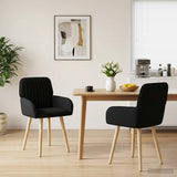 vidaXL Eetstoelen 4 pcs Stof Lichtgrijs 56,5 x 50 x 87,5 cm