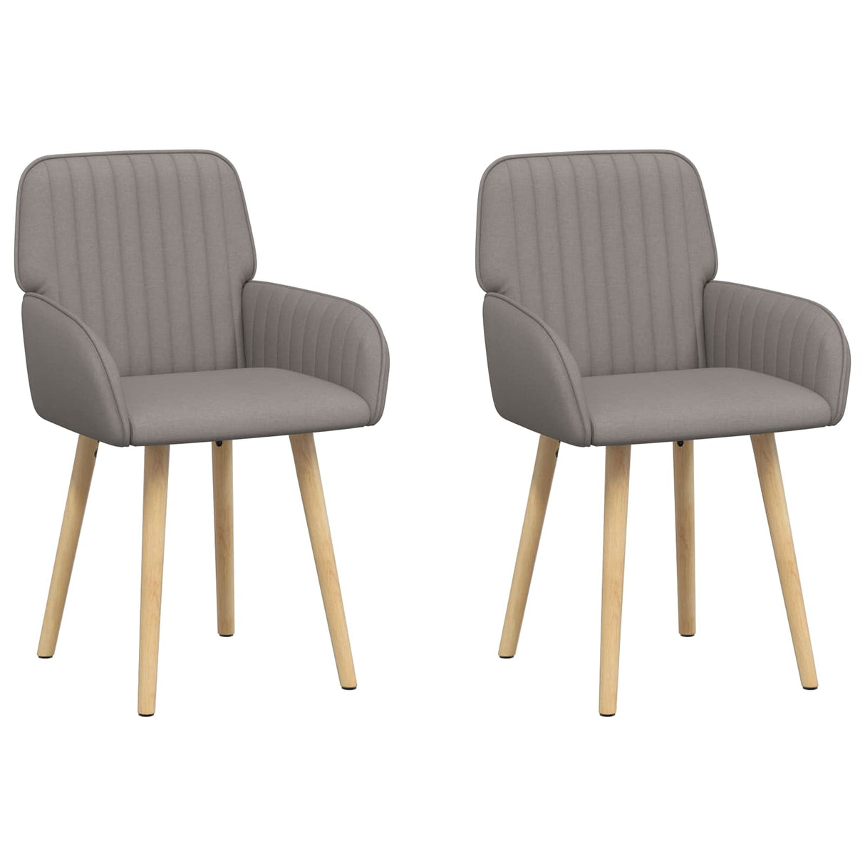 vidaXL Eetstoelen 4 pcs Stof Lichtgrijs 56,5 x 50 x 87,5 cm