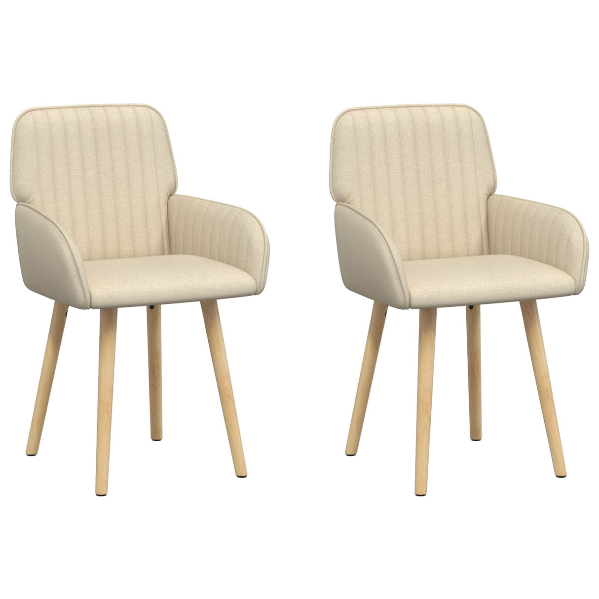 vidaXL Eetstoelen 4 pcs Stof Lichtgrijs 56,5 x 50 x 87,5 cm