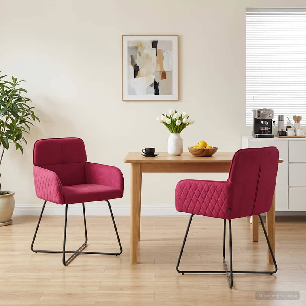 vidaXL Dining Chairs 4 pcs velvet Light Grey 59 x 56.5 x 86 cm