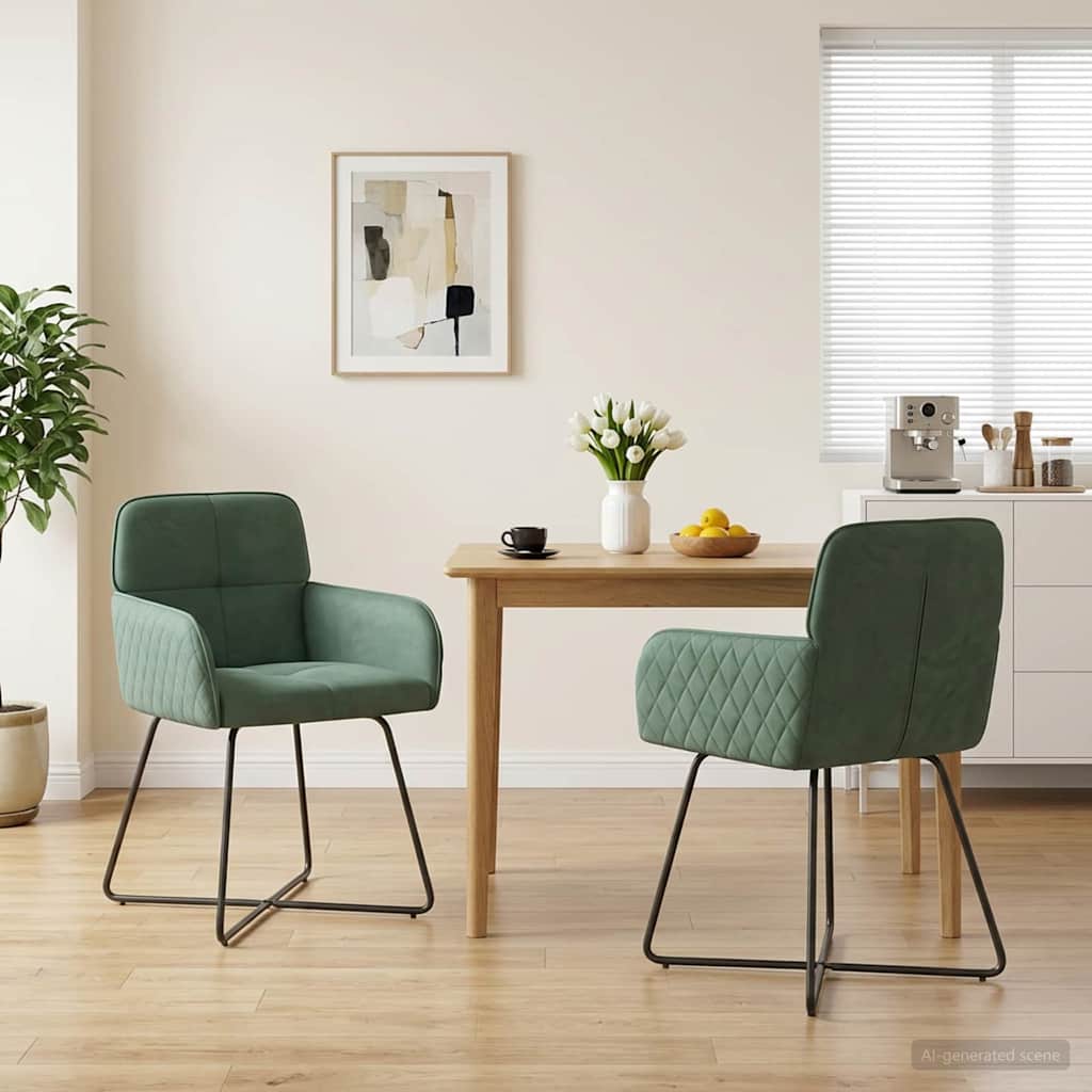 vidaXL Dining Chairs 4 pcs velvet Light Grey 59 x 56.5 x 86 cm