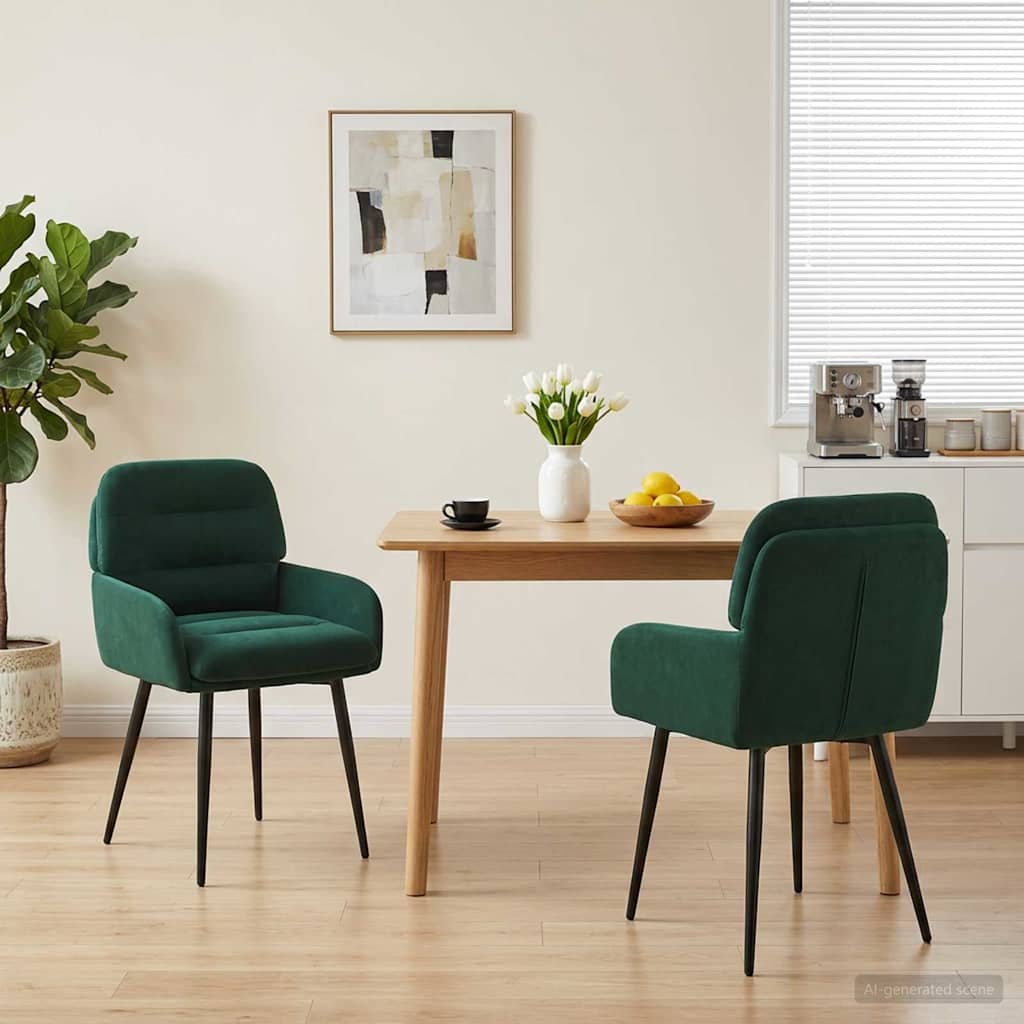 vidaXL Dining Chairs 4 pcs velvet Light grey 59 x 59.5 x 90 cm