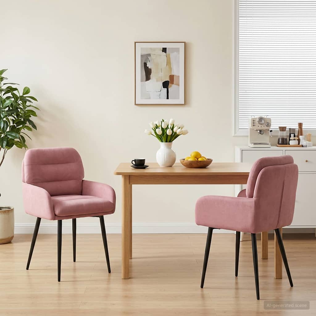 vidaXL Dining Chairs 4 pcs velvet Light grey 59 x 59.5 x 90 cm