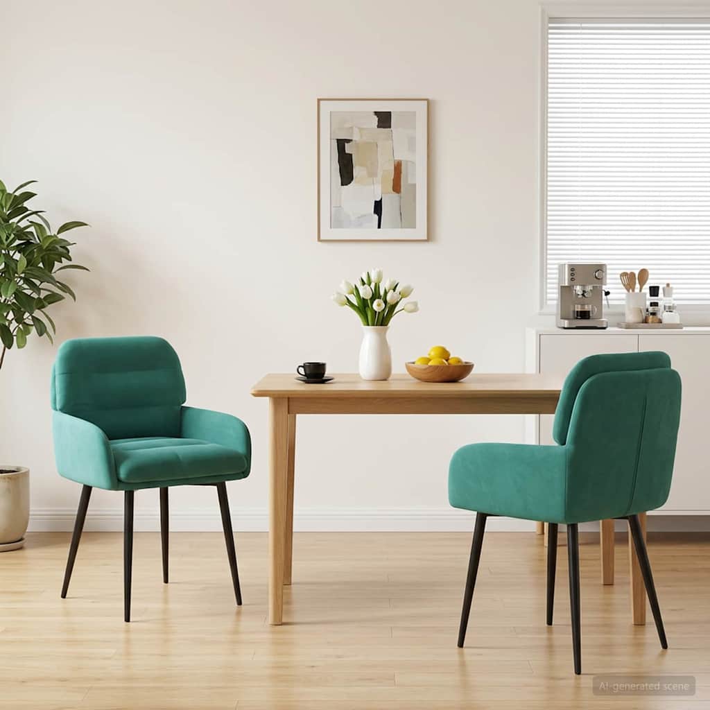 vidaXL Dining Chairs 4 pcs velvet Light grey 59 x 59.5 x 90 cm