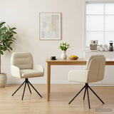 vidaXL Draaikrukken 4 pcs Kunstleer Zwart 59 x 59,5 x 90 cm
