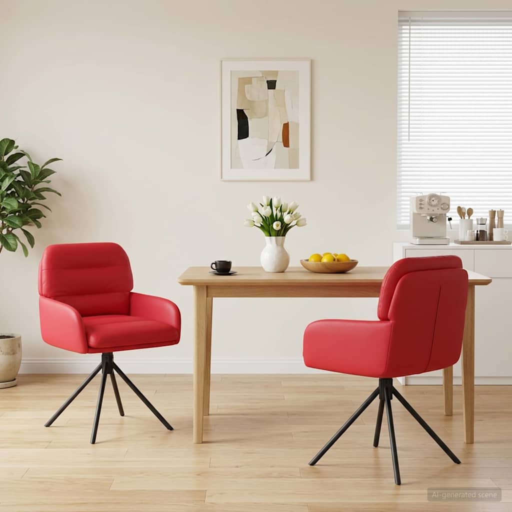 vidaXL Draaikrukken 4 pcs Kunstleer Zwart 59 x 59,5 x 90 cm