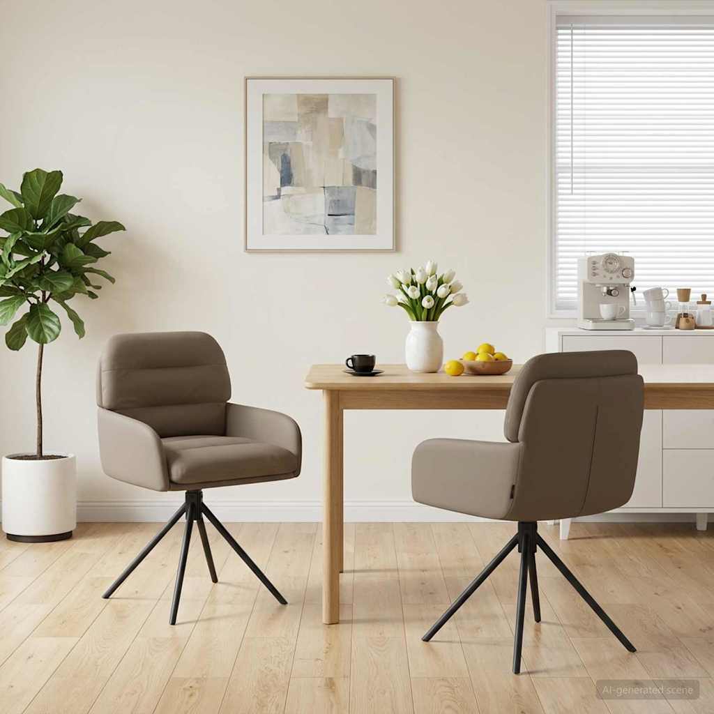 vidaXL Draaikrukken 4 pcs Kunstleer Zwart 59 x 59,5 x 90 cm