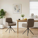 vidaXL Draaikrukken 4 pcs Kunstleer Zwart 59 x 59,5 x 90 cm