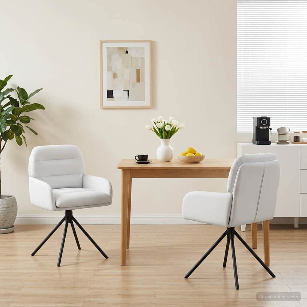 vidaXL Draaikrukken 4 pcs Kunstleer Zwart 59 x 59,5 x 90 cm