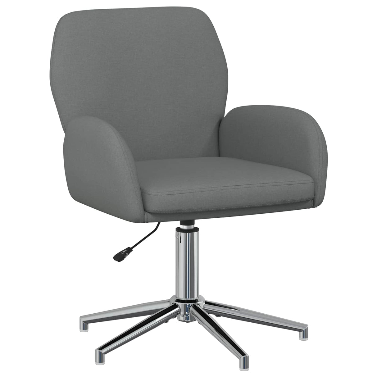 vidaXL Swivel Chair 54 x 58 x 90 cm Light Grey Fabric