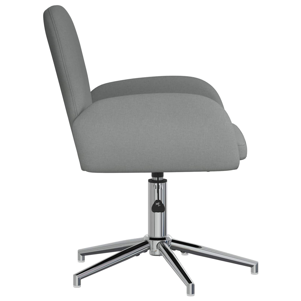 vidaXL Swivel Chair 54 x 58 x 90 cm Light Grey Fabric