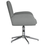 vidaXL Swivel Chair 54 x 58 x 90 cm Light Grey Fabric
