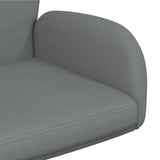 vidaXL Swivel Chair 54 x 58 x 90 cm Light Grey Fabric
