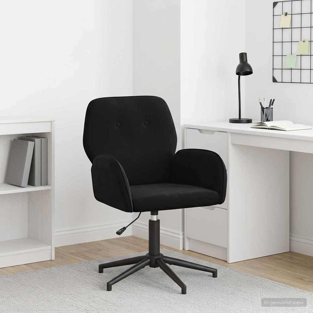 vidaXL Draaistoel 54 x 55 x 90 cm Lichtgrijs fluweel
