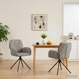vidaXL Draaikrukken 4 pcs Kunst Suède Leer Bruin 54 x 55 x 86 cm