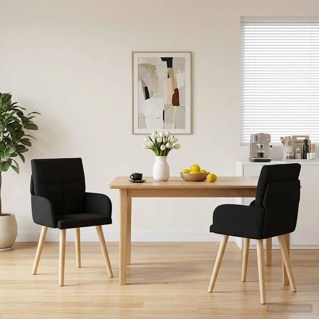 vidaXL Eetstoelen 4 pcs Stof Lichtgrijs 60 x 56 x 96 cm
