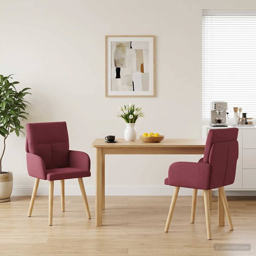 vidaXL Eetstoelen 4 pcs Stof Lichtgrijs 60 x 56 x 96 cm
