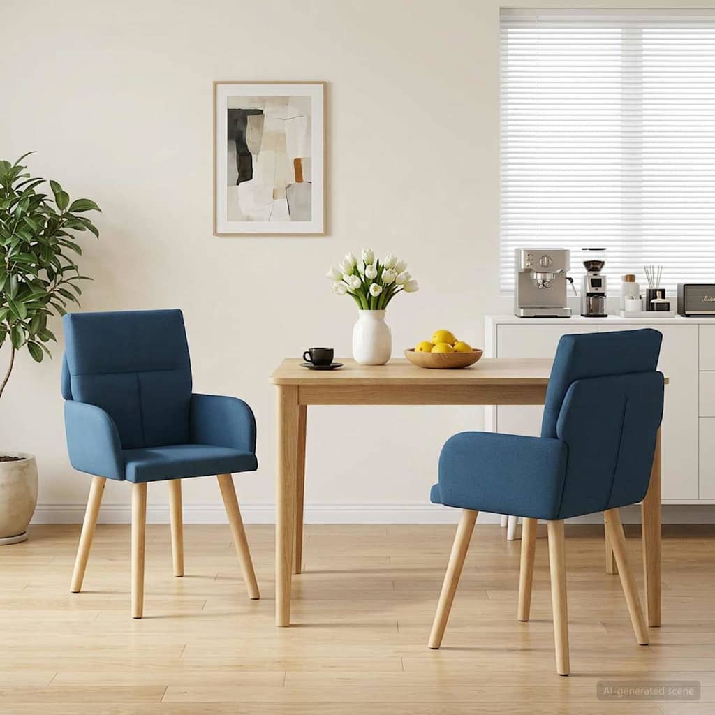 vidaXL Eetstoelen 4 pcs Stof Lichtgrijs 60 x 56 x 96 cm