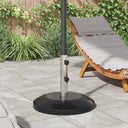 vidaXL Parasolvoet voor 40-50 mm paal 26.75 kg Zwart Graniet en RVS